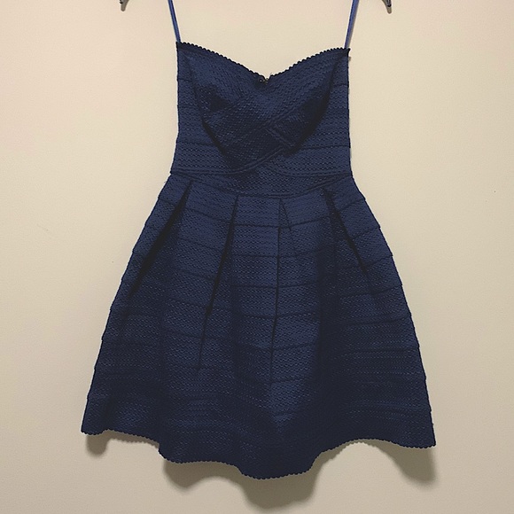 Dresses & Skirts - Strapless Dress Color: Navy Blue,Size: Small,Brand: Sans Souci